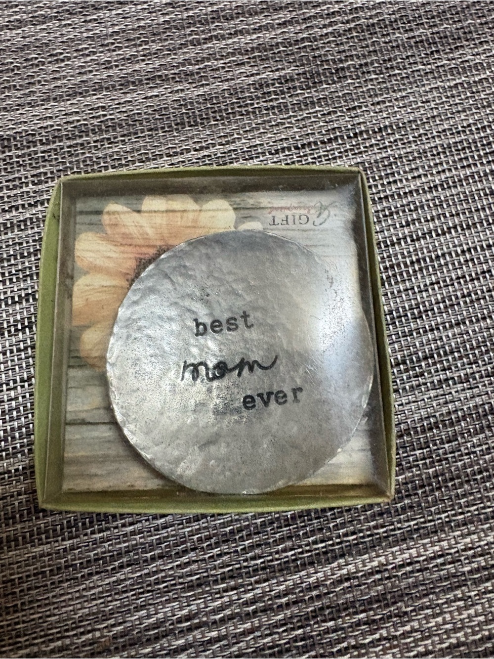 C.R. Gibson Best Mom Ever Silver Trinket Dish in Original Box